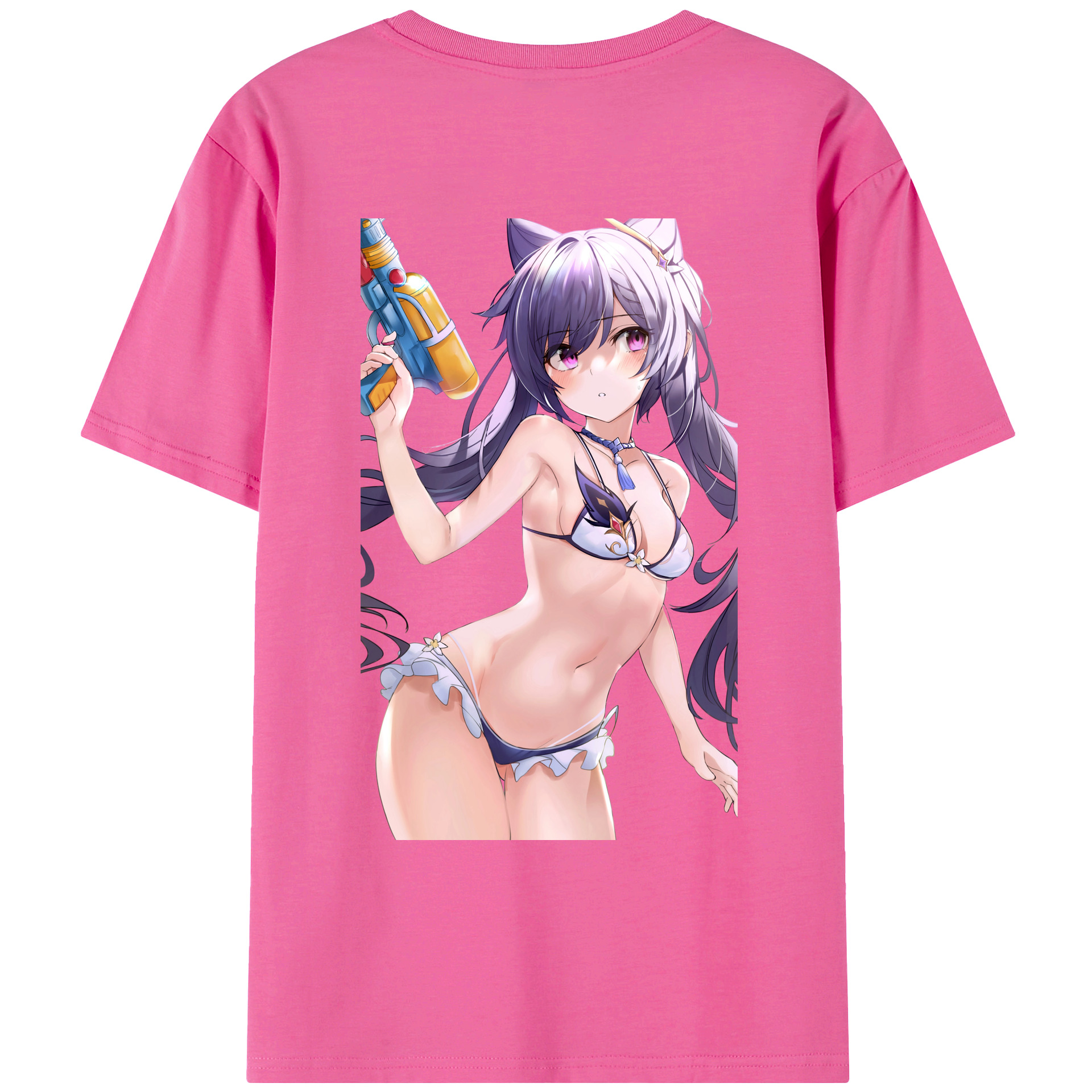 げんし神 刻晴 こくせい genshin Kokusei レディース半袖Tシャツ(バックプリント)